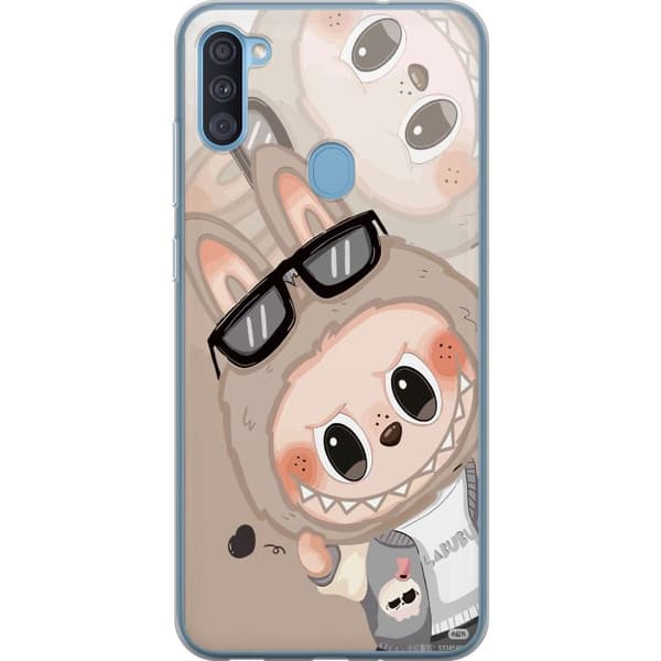 Samsung Galaxy A11 Läpinäkyvä kuori Labubu Rainbow Chaos