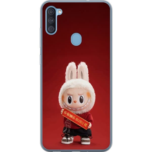 Samsung Galaxy A11 Läpinäkyvä kuori Pop Mart The Monsters Labubu Onnea Vinyl Nukke