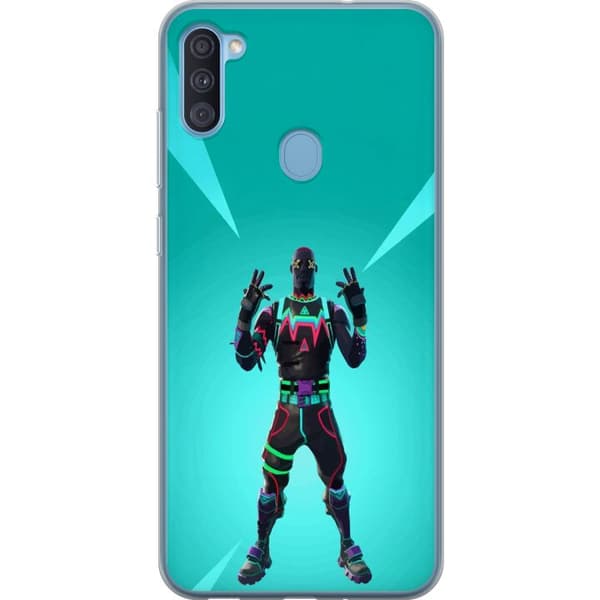 Samsung Galaxy A11 Gennemsigtig cover sort ridder fortnite