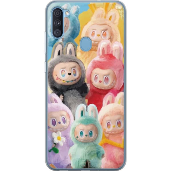 Samsung Galaxy A11 Genomskinligt Skal Labubu Sketch Style – Handritat monster i tusch