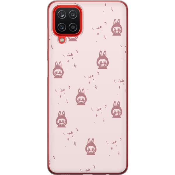 Samsung Galaxy A12 Läpinäkyvä kuori Labubu Neon Pop - Neonvärinen pop art hirviö