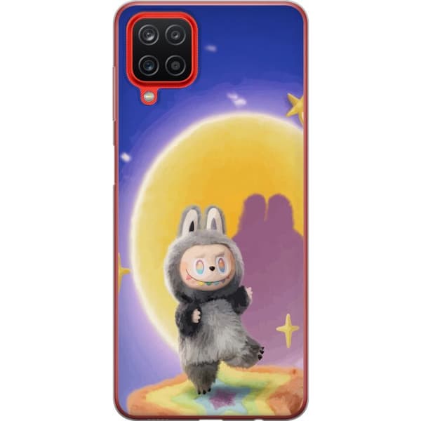 Samsung Galaxy A12 Gjennomsiktig deksel Labubu Neon Pop - Neonfarget pop art-monster