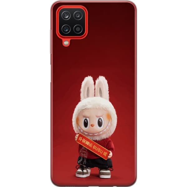 Samsung Galaxy A12 Gennemsigtig cover Pop Mart The Monsters Labubu Held og Lykke Vinyl Plysdukke