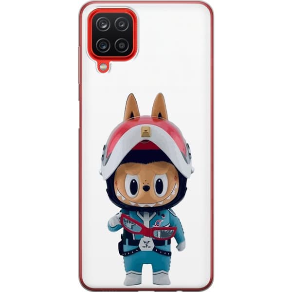 Samsung Galaxy A12 Gennemsigtig cover How2work Labubu Monstre x Ultraman Blue Figur