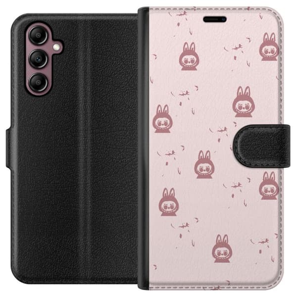 Samsung Galaxy A14 5G Lommeboketui Labubu Neon Pop - Neonfarget pop art monster