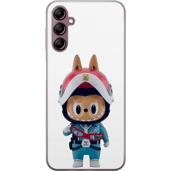 Samsung Galaxy A14 5G Gjennomsiktig deksel How2work Labubu Monstrene x Ultraman Blue Figur