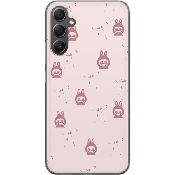 Samsung Galaxy A15 5G Läpinäkyvä kuori Labubu Neon Pop - Neonvärinen pop art hirviö