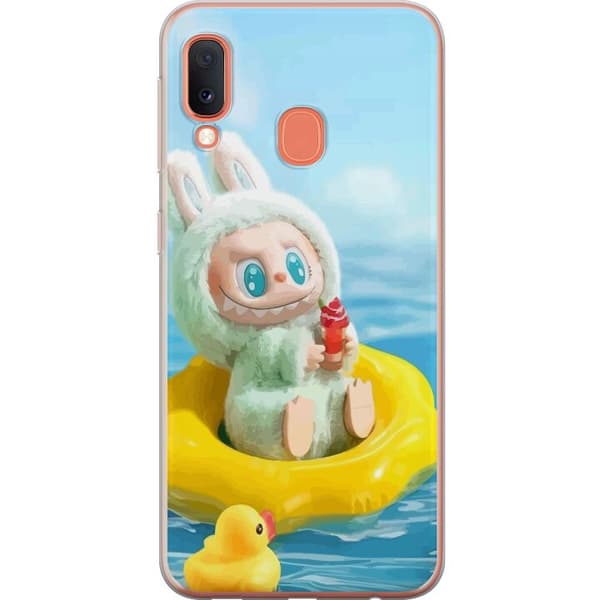 Samsung Galaxy A20e Gjennomsiktig deksel Labubu Stripe Attack - Striper møter monstre