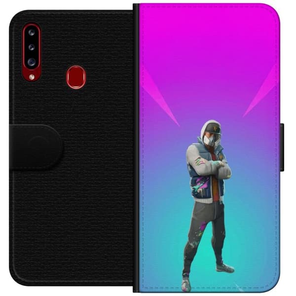 Samsung Galaxy A20s Lommeboketui svart ridder fortnite