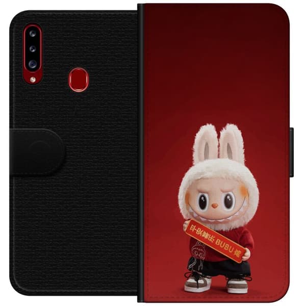 Samsung Galaxy A20s Lompakkokotelo Pop Mart The Monsters Labubu Onnea Vinyl Nukke