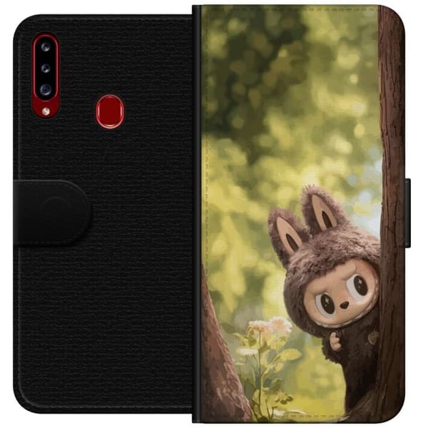 Samsung Galaxy A20s Lompakkokotelo Labubu Graffiti Vibes – Katutaide hirviömuodossa