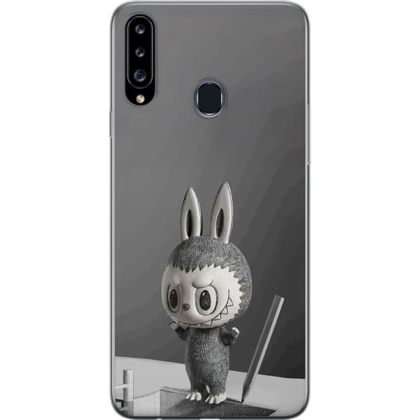Samsung Galaxy A20s Läpinäkyvä kuori Pop Mart MEGA LABUBU LABUBU Sketch 1000%