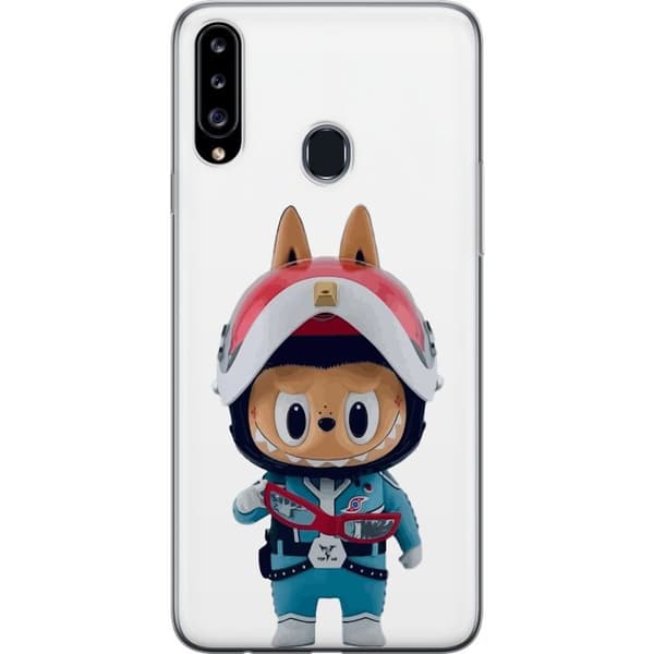 Samsung Galaxy A20s Läpinäkyvä kuori How2work Labubu hirviöt x Ultraman Blue -hahmo