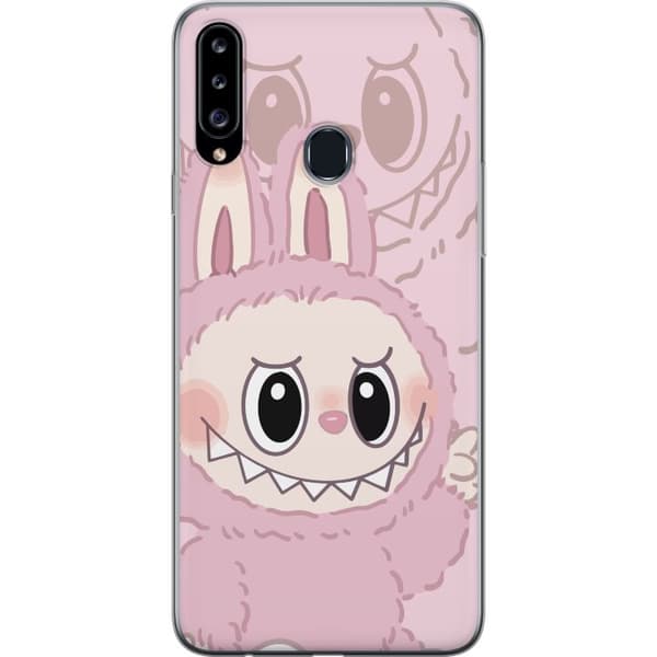Samsung Galaxy A20s Läpinäkyvä kuori Labubu Floral Freak