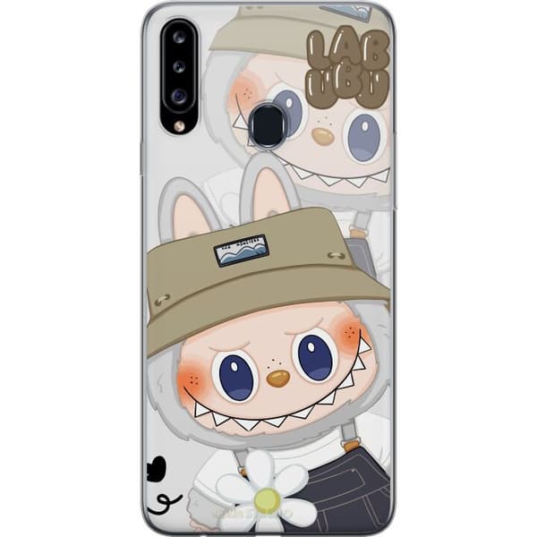 Samsung Galaxy A20s Läpinäkyvä kuori Labubu Minimal Mood - Yksinkertainen ja tyylikäs hirviösuunnittelu