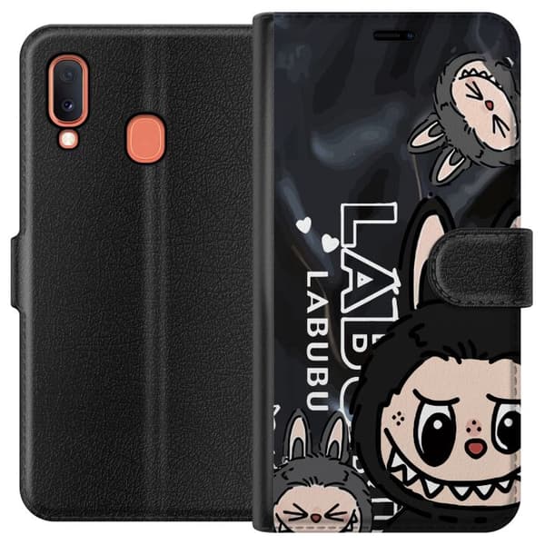 Samsung Galaxy A20e Lommeboketui <nl>Labubu Black Energy - Svart mønster i gatestil