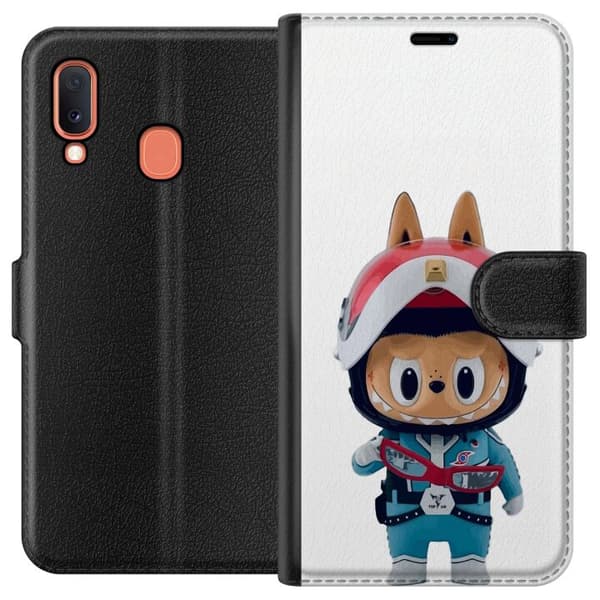 Samsung Galaxy A20e Tegnebogsetui How2work Labubu Monstre x Ultraman Blue Figur