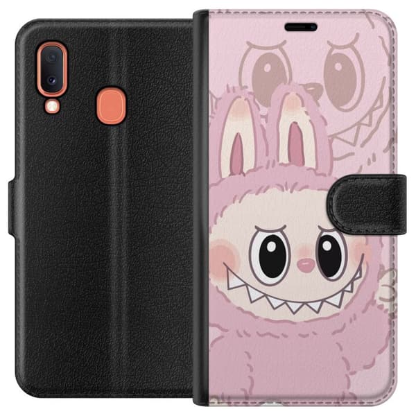 Samsung Galaxy A20e Lompakkokotelo Labubu Floral Freak