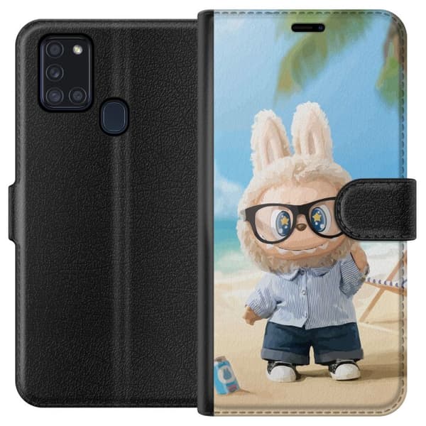 Samsung Galaxy A21s Tegnebogsetui Labubu Mørke Drømme