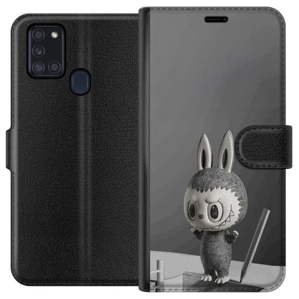 Samsung Galaxy A21s Lommeboketui Pop Mart MEGA LABUBU LABUBU Sketch 1000%