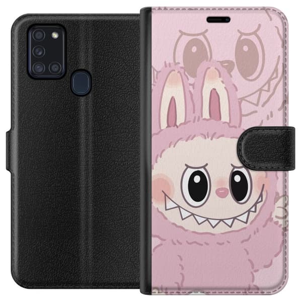 Samsung Galaxy A21s Lompakkokotelo Labubu Floral Freak