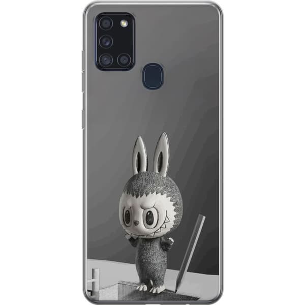 Samsung Galaxy A21s Gennemsigtig cover Pop Mart MEGA LABUBU LABUBU Sketch 1000%