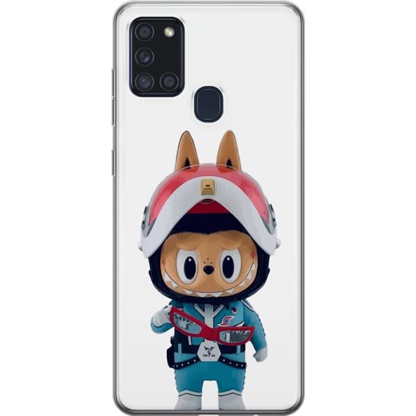 Samsung Galaxy A21s Gennemsigtig cover How2work Labubu Monstre x Ultraman Blue Figur