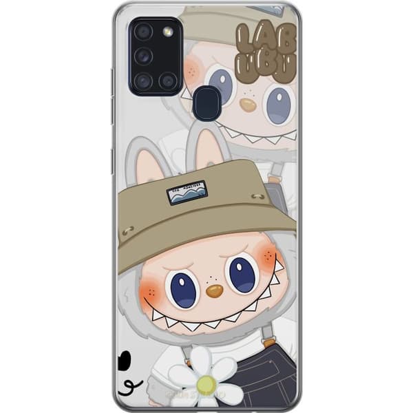 Samsung Galaxy A21s Gjennomsiktig deksel Labubu Minimal Mood - Enkel og stilig monsterdesign
