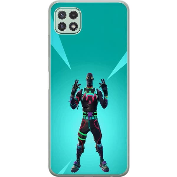 Samsung Galaxy A22 5G Läpinäkyvä kuori musta ritari fortnite