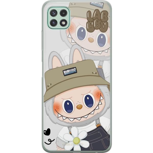 Samsung Galaxy A22 5G Gennemsigtig cover Labubu Minimal Mood - Enkel og stilren monsterdesign