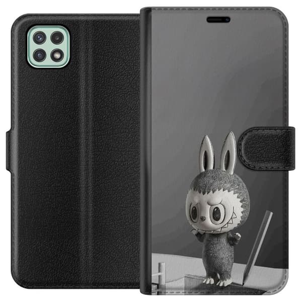 Samsung Galaxy A22 5G Lompakkokotelo Pop Mart MEGA LABUBU LABUBU Sketch 1000%