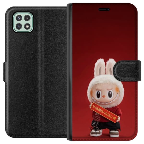 Samsung Galaxy A22 5G Lompakkokotelo Pop Mart The Monsters Labubu Onnea Vinyl Nukke