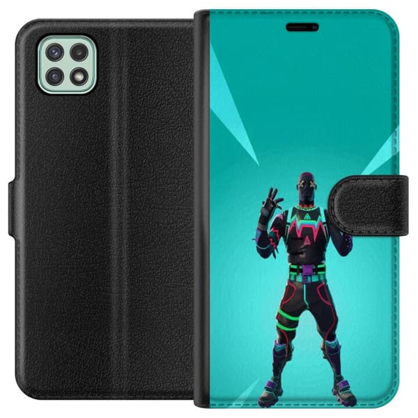 Samsung Galaxy A22 5G Lompakkokotelo musta ritari fortnite