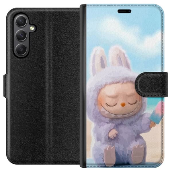 Samsung Galaxy A24 4G Tegnebogsetui Labubu Lyserød Stemning