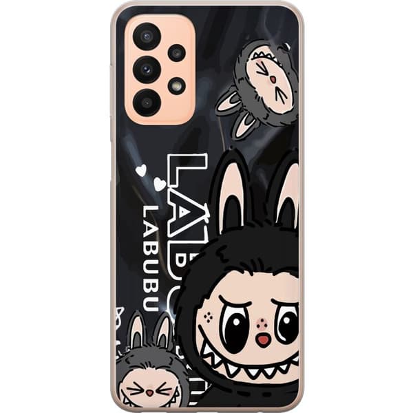 Samsung Galaxy A23 5G Gennemsigtig cover <nl>Labubu Black Energy - Sort mønster i gade stil