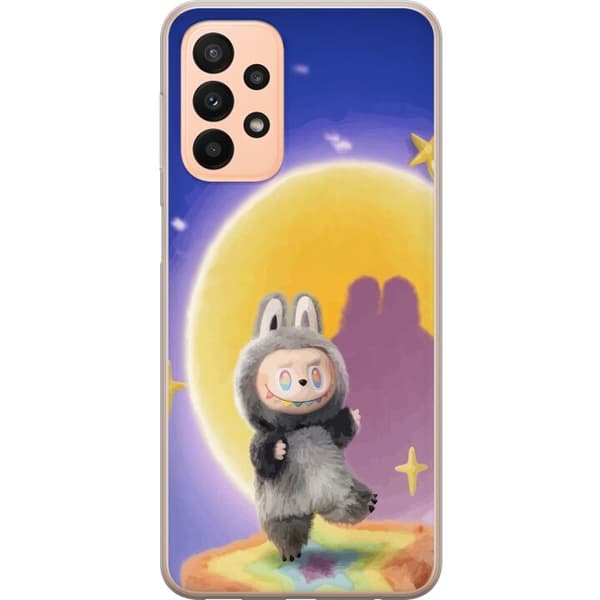 Samsung Galaxy A23 5G Gennemsigtig cover Labubu Neon Pop - Neonfarvet pop art monster