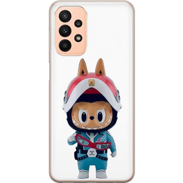 Samsung Galaxy A23 5G Gennemsigtig cover How2work Labubu Monstre x Ultraman Blue Figur