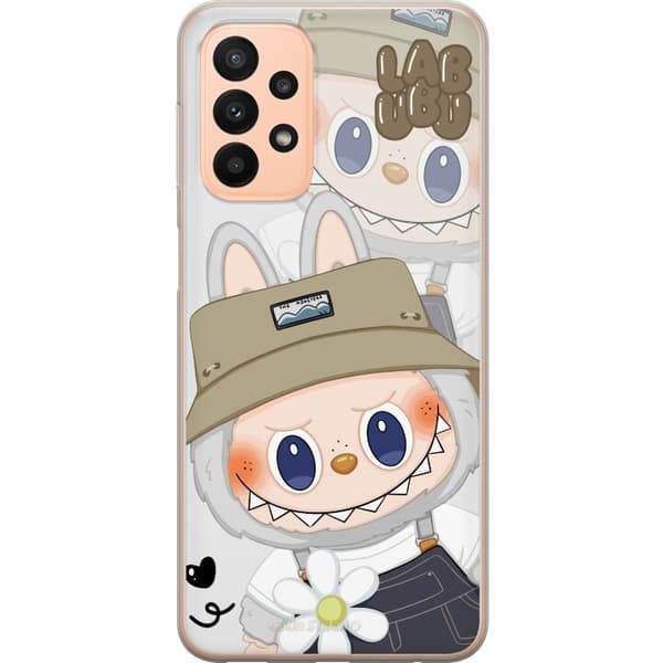 Samsung Galaxy A23 5G Gennemsigtig cover Labubu Minimal Mood - Enkel og stilren monsterdesign