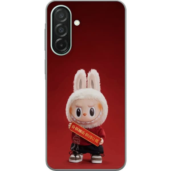 Samsung Galaxy A26 Gjennomsiktig deksel Pop Mart The Monsters Labubu Lykke til Vinyl Plysj Dukke