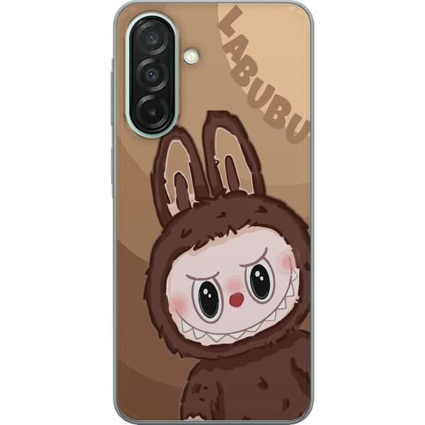 Samsung Galaxy A26 Gennemsigtig cover Labubu Skyde Sød - Hvid og Blå Design med Sød Stil
