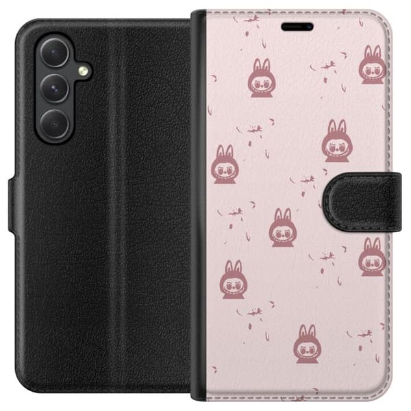 Samsung Galaxy A25 Lommeboketui Labubu Neon Pop - Neonfarget pop art monster