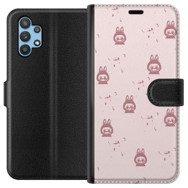 Samsung Galaxy A32 5G Tegnebogsetui Labubu Neon Pop - Neonfarvet pop art monster
