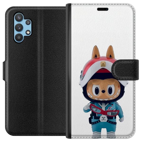 Samsung Galaxy A32 5G Tegnebogsetui How2work Labubu Monstre x Ultraman Blue Figur