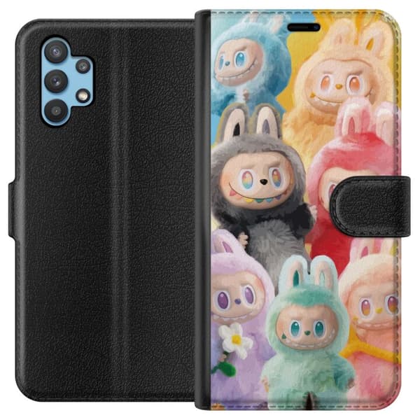 Samsung Galaxy A32 5G Lompakkokotelo Labubu Luonnos Tyyli