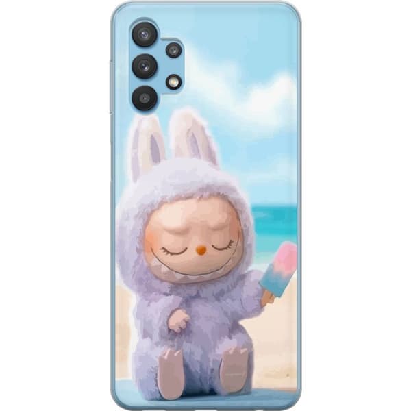 Samsung Galaxy A32 5G Gennemsigtig cover Labubu Lyserød Stemning