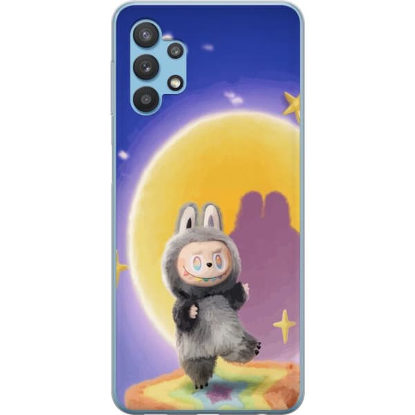 Samsung Galaxy A32 5G Gennemsigtig cover Labubu Neon Pop - Neonfarvet pop art monster