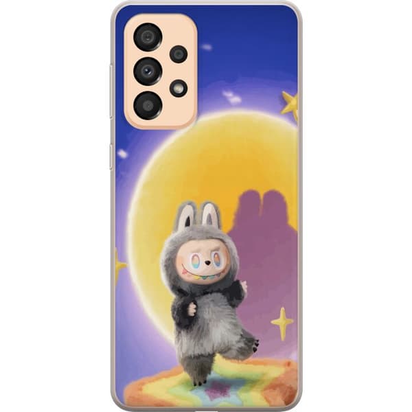 Samsung Galaxy A33 5G Gennemsigtig cover Labubu Neon Pop - Neonfarvet pop art monster