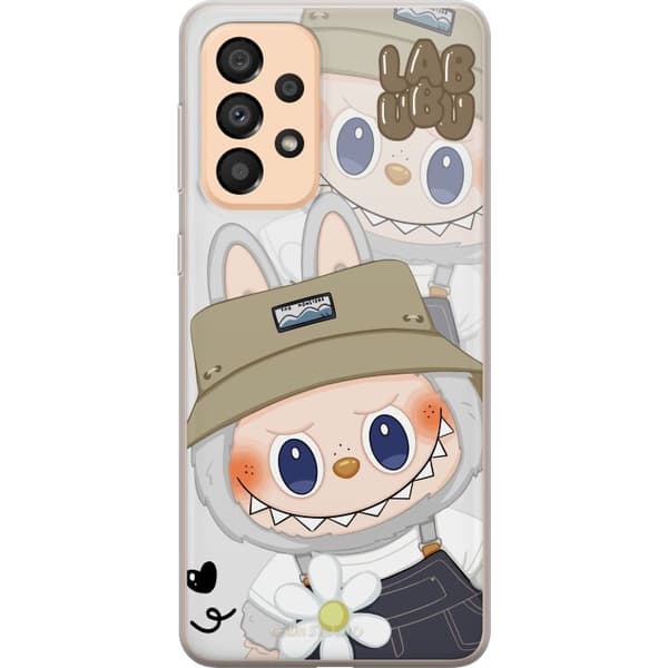 Samsung Galaxy A33 5G Gennemsigtig cover Labubu Minimal Mood - Enkel og stilren monsterdesign