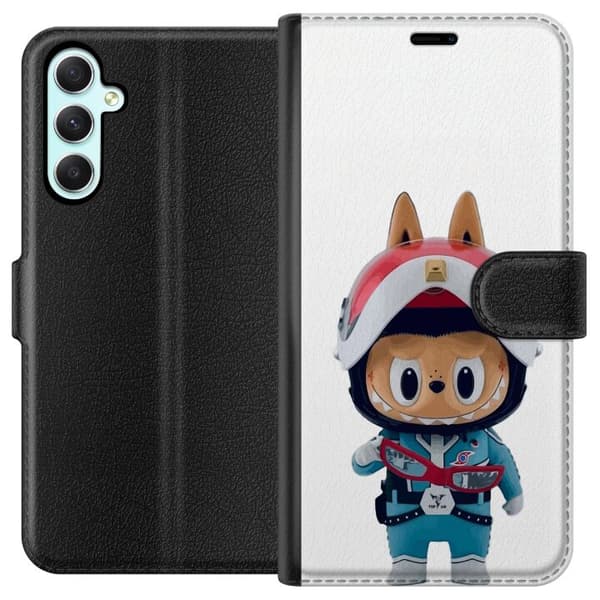 Samsung Galaxy A34 Tegnebogsetui How2work Labubu Monstre x Ultraman Blue Figur