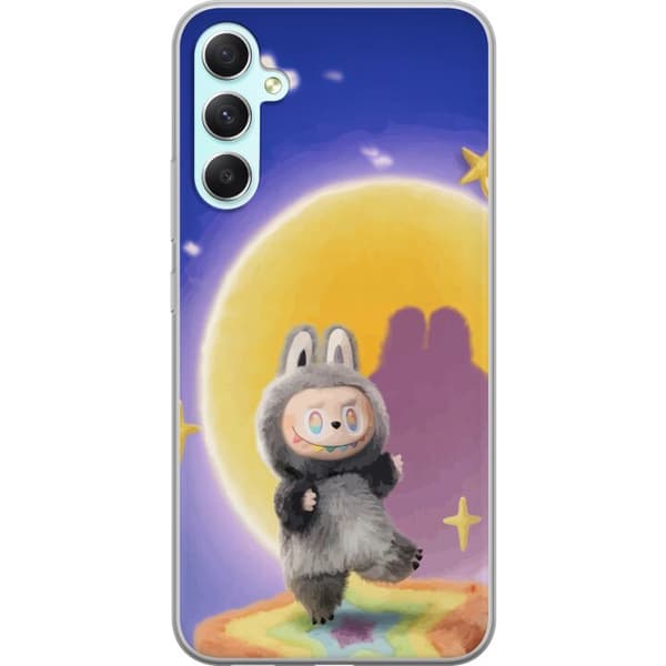 Samsung Galaxy A34 Läpinäkyvä kuori Labubu Neon Pop - Neonväri pop-taiteen hirviö